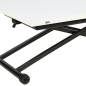 Mesa centro Leskel extensible y elevable en Blanco Mesa centro Leskel extensible y elevable en Blanco