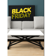 Mesa centro Leskel extensible y elevable en Blanco