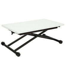 Mesa centro Leskel extensible y elevable en Blanco