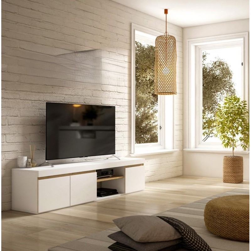 Mueble de t.v. modelo elis en blanco natura