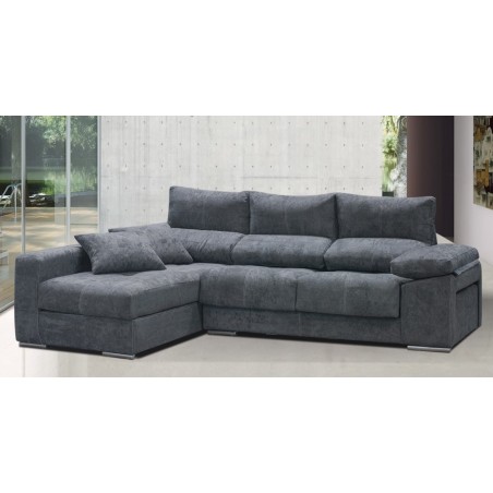 Sofá chaiselongue izquierdas copi gris con arcon
