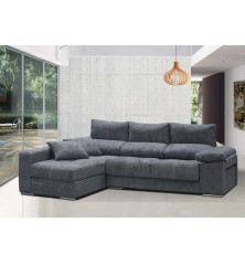 Sofá chaiselongue izquierdas copi gris con arcon