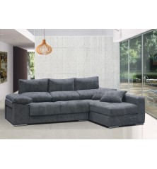 Sofá chaiselongue izquierdas copi gris con arcon