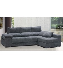 Sofá chaiselongue Copi derechas gris con arcon