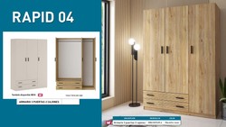 Armario Rapid 3 Puertas 2 Cajones  Mauvella rallas | Decornatur