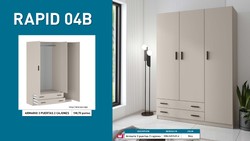 Armario Rapid 3 Puertas 2 Cajones Beig | Decornatur