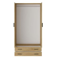 Armario modelo Rapid 2 Puertas 2 Cajones en color mauvella rallas