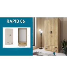 Armario modelo Rapid 2 Puertas 2 Cajones en color mauvella rallas