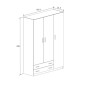 Armario Rapid 3 Puertas 2 Cajones Beig