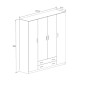 Armario Rapid 4 Puertas 2 Cajones Beig