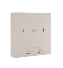 Armario Rapid 4 Puertas 2 Cajones Beig