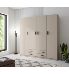 Armario Rapid 4 Puertas 2 Cajones Beig| Decornatur