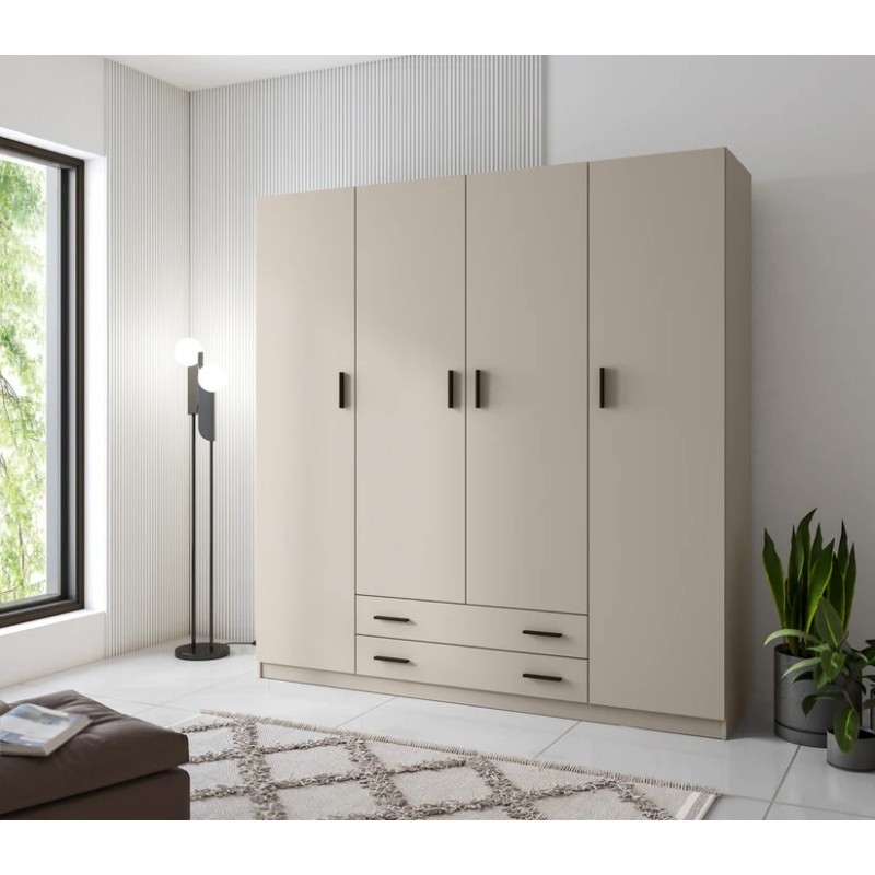 Armario Rapid 4 Puertas 2 Cajones Beig