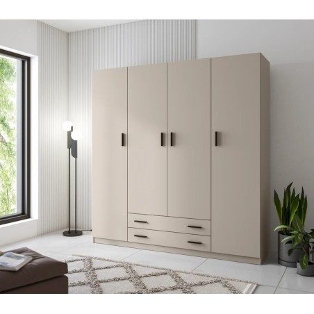 Armario Rapid 4 Puertas 2 Cajones Beig| Decornatur