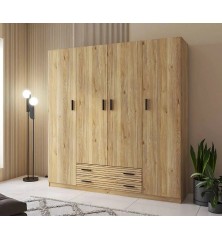 Armario Rapid 4 Puertas 2 Cajones  Mauvella rallas | Decornatur