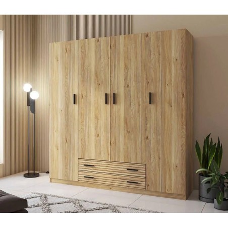 Armario Rapid 4 Puertas 2 Cajones  Mauvella rallas | Decornatur