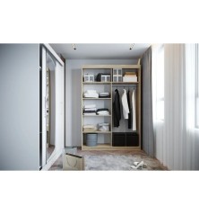 Armario Sara Corredera de 160 Roble/antracita