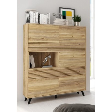 Vitrina Solana Moderna | Puertas y Estantes | Almacenaje con Estilo