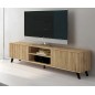 Mueble TV Solana moderno  Bajo para salón en madera rayada