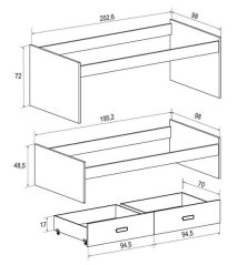 DORMITORIO CON ARMARIO MOD.CHAMPION AMBIENTE 04