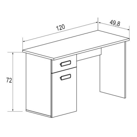 MESA ESTUDIO MOD.CHAMPION CAMBRIA-BLANCO