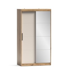 ARMARIO 2P. CORREDERA C/ESPEJO 120CM MOD. INOVA MAUVELLA-BEIG