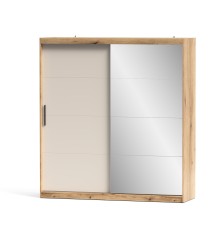 ARMARIO 2P. CORREDERA C/ESPEJO 200CM MOD. INOVA MAUVELLA-BEIG