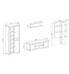 COMPOSICION UNICA LEDS 300 CM. MOD.JULIETA