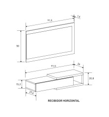RECIBIDOR HORIZONTAL MOD AURA 2025 BEIG