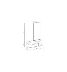 RECIBIDOR VERTICAL MOD. AURA 2025 MAUVELLA