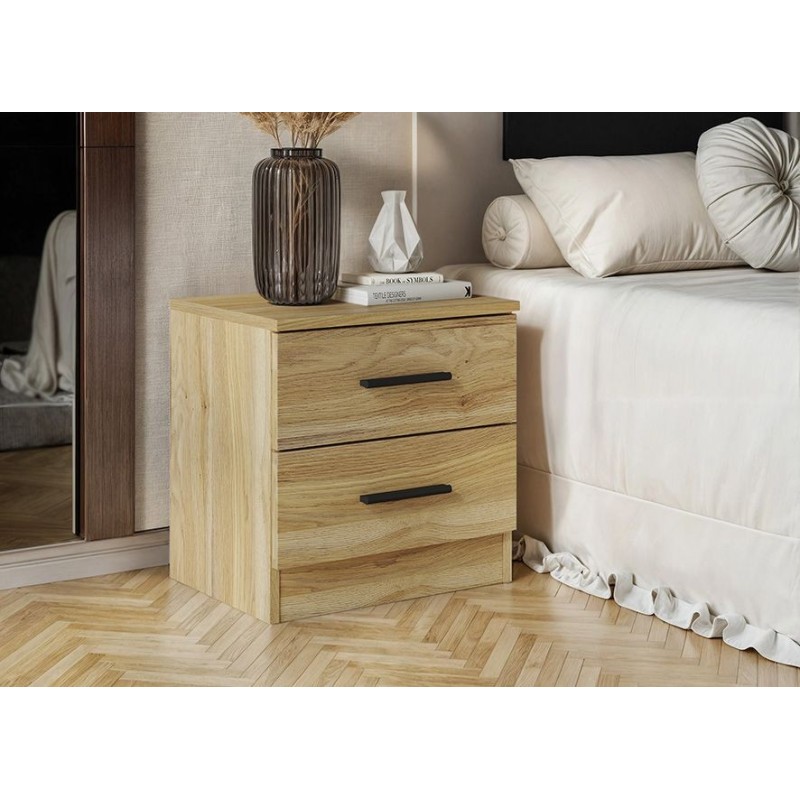 MESITA DE NOCHE 2 CAJONES MOD.AURA 2025 MAUVELLA