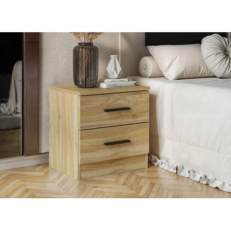 MESITA DE NOCHE 2 CAJONES MOD.AURA 2025 MAUVELLA