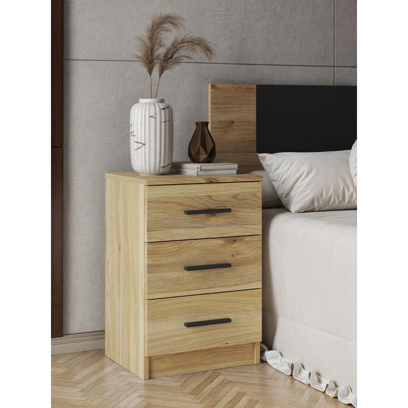 MESITA DE NOCHE 3 CAJONES MOD.AURA 2025 MAUVELLA