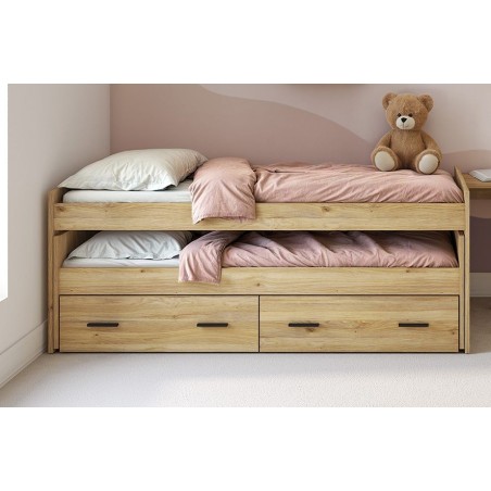 CAMA COMPACTO CON CAJONERA MOD AURA 2025 MAUVELLA