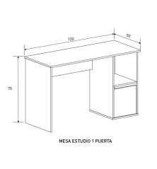 MESA ESTUDIO 1 PUERTA MOD. AURA 2025 MAUVELLA
