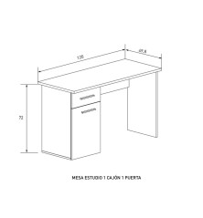 MESA ESTUDIO 1C-1PTA MOD. AURA 2025 MAUVELLA