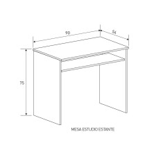 MESA ESTUDIO ESTANTE MOD. AURA 2025 MAUVELLA