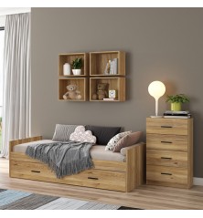 DORMITORIO JUVENIL S/ARMARIO MOD.AURA AMB.01 MAUVELLA