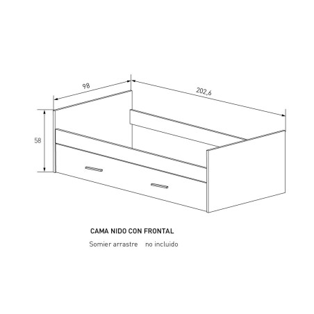 DORMITORIO JUVENIL S/ARMARIO MOD.AURA AMB.01 MAUVELLA