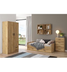 DORMITORIO JUVENIL COMPLETO MOD.AURA AMB.01 MAUVELLA
