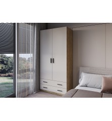 ARMARIO 2PTAS. 2CAJONES GRANDES MOD. ELBA MAUVELLA-BEIG