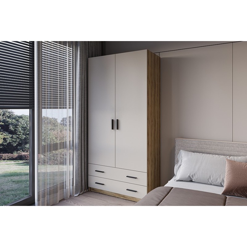 ARMARIO 2PTAS. 2CAJONES GRANDES MOD. ELBA MAUVELLA-BEIG