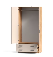 ARMARIO 2PTAS. 2CAJONES GRANDES MOD. ELBA MAUVELLA-BEIG