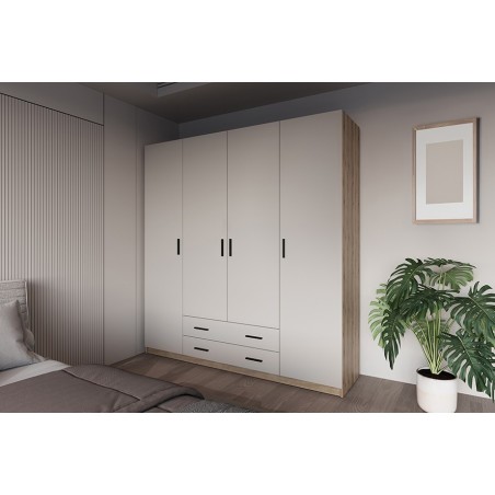 ARMARIO 4PTAS. 2C MOD. ELBA MAUVELLA-BEIG