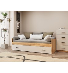 CAMA NIDO C/FRONTAL MOD. ELBA MAUVELLA-BEIG