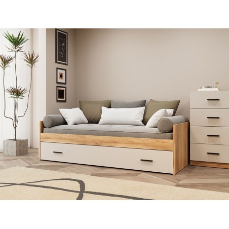 CAMA NIDO C/FRONTAL MOD. ELBA MAUVELLA-BEIG