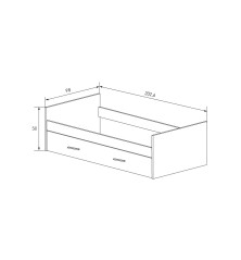 CAMA NIDO C/FRONTAL MOD. ELBA MAUVELLA-BEIG