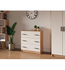 COMODA 3 CAJONES MOD. ELBA MAUVELLA-BEIG