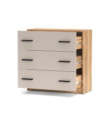 COMODA 3 CAJONES MOD. ELBA MAUVELLA-BEIG