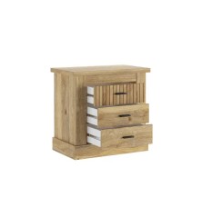 Mesita de Noche 3 Cajones RAPID Mauvella | Decornatur